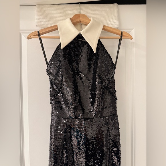 NWOT Bronx and Banco Wednesday Sequin Halterneck Maxi Dress Elegant - Picture 13 of 17